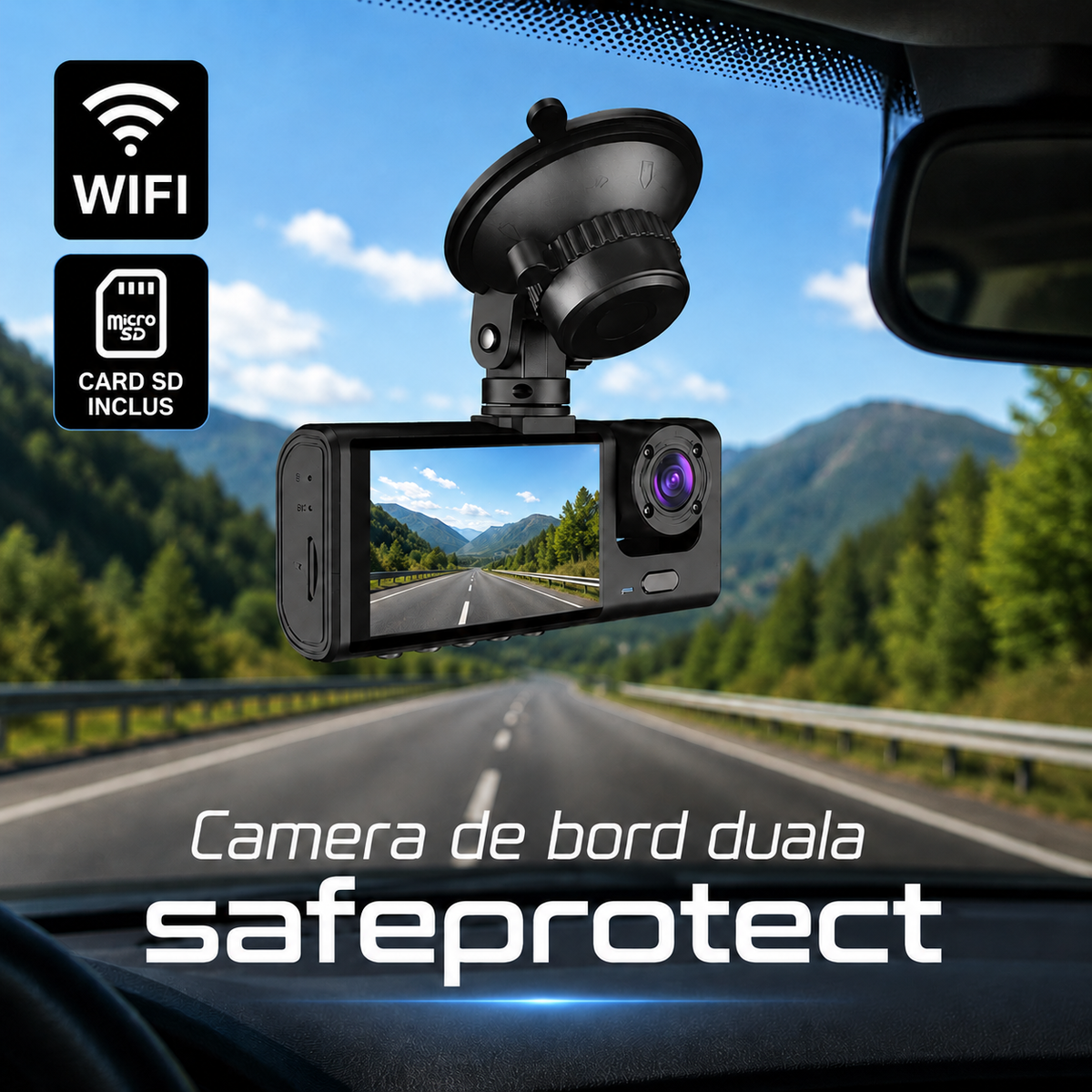 Cameră de bord duală SafeProtect