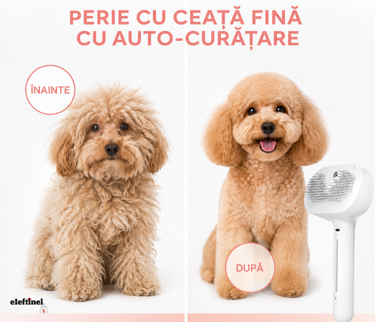 Perie cu Ceață Fină pentru Câini și Pisici, cu Auto-Curățare